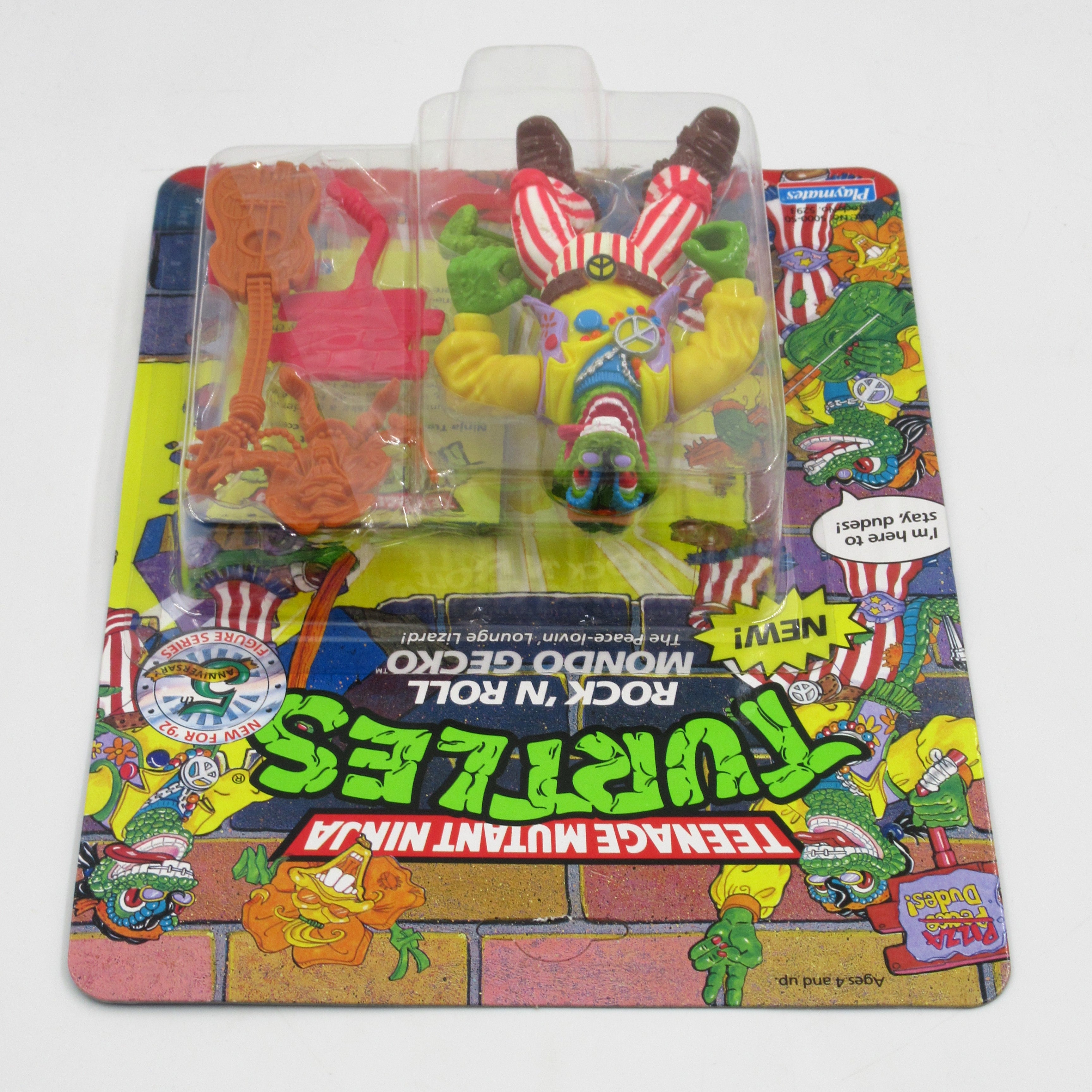 Teenage Mutant Ninja Turtles Rock N' Roll Mondo Gecko 4.5" Figure TMNTs - Playmates (1992)